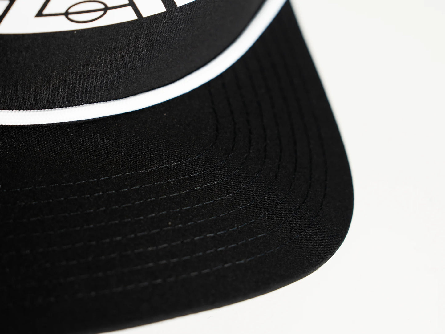 Flair Hat Black with White Stripe