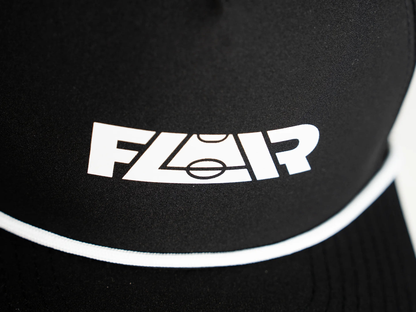 Flair Hat Black with White Stripe