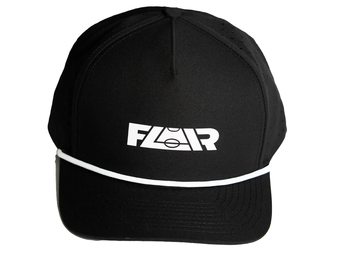 Flair Hat Black with White Stripe