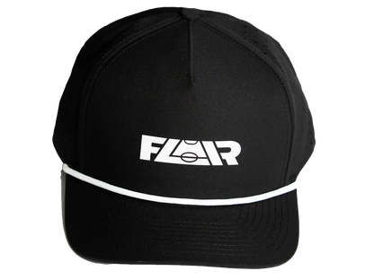 Flair Hat Black with White Stripe