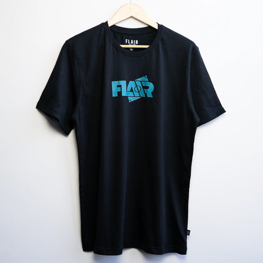 Flair Teal Print Futsal Court T-Shirt